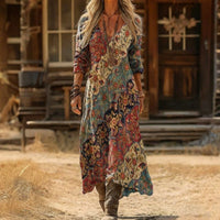 Emily | Patterned Long Sleeve Dress