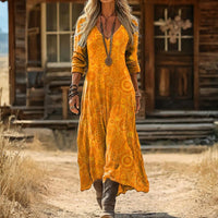 Amber | Floral Print Long Sleeve Dress