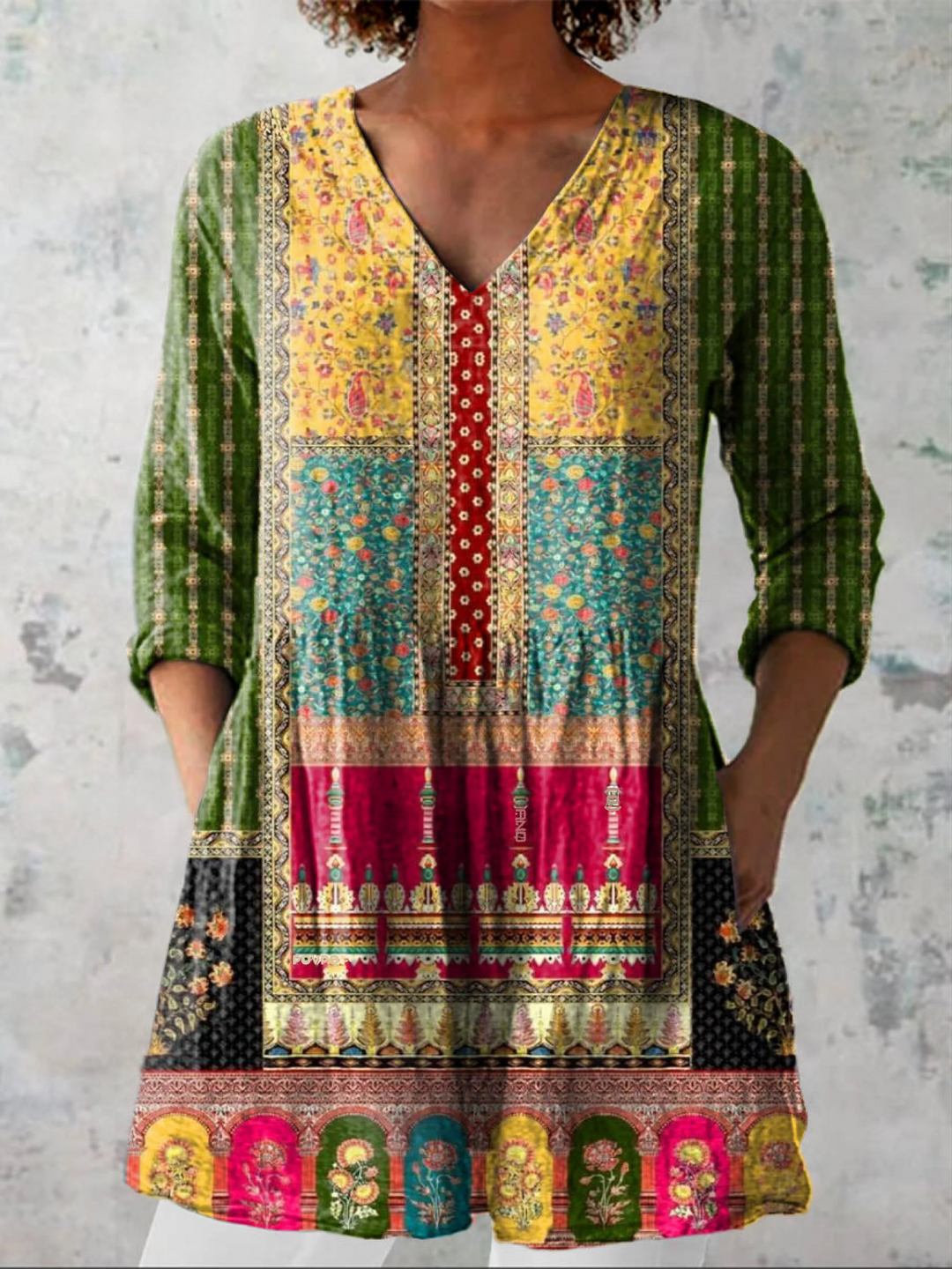 Emilie | Comfort V-Neck Long Blouse