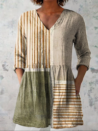 Camille | Modern V-Neck Long Blouse