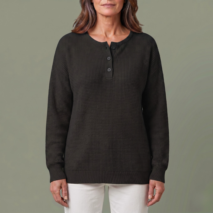 Aurelie™ | Relaxed Waffle Knit Jumper
