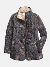 Niva | Quilted Jacket with Vintage Floral Print