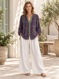 Brianna | Vintage Leaf Shirt for Women