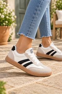 Elara | Striped Sneakers for Women