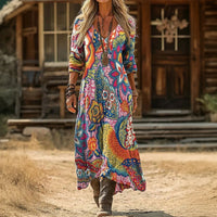 Kayla | Floral Print Long Sleeve Dress