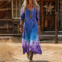 Danielle | Gradient Print Long Sleeve Dress