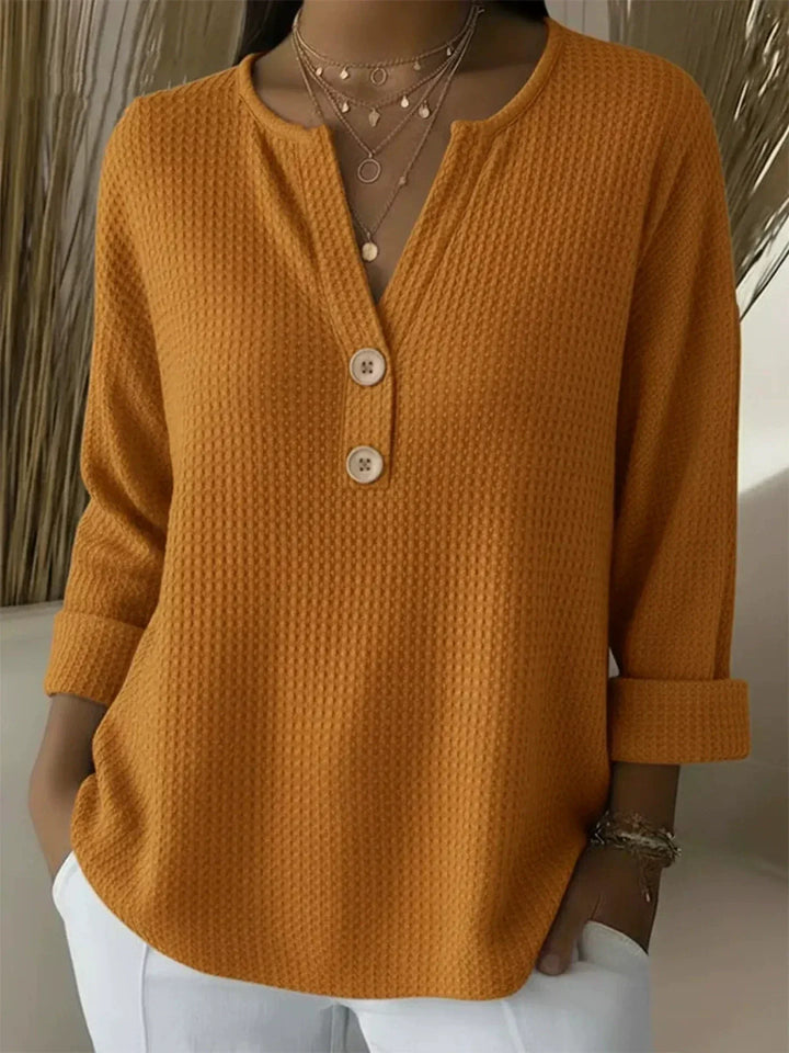 Chloe™ | Structural Sweater with Buttons