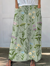 Gerlin | Spring Field Print Pocket Skirt
