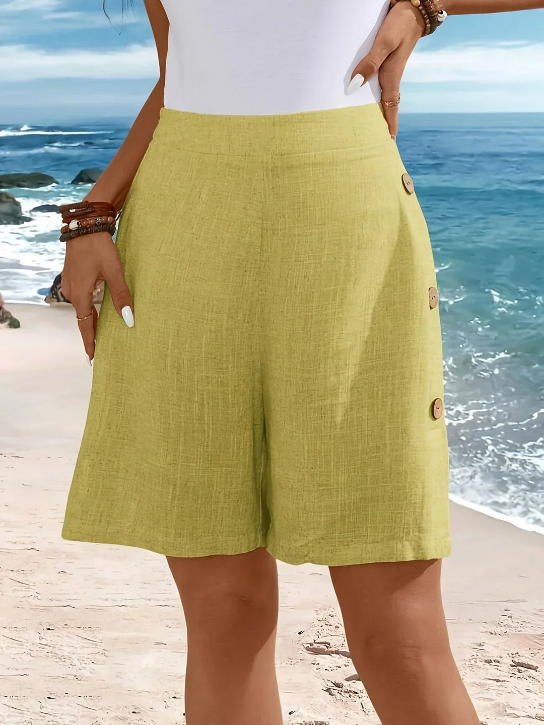 Whitney | Relaxed Shorts With Side Buttons